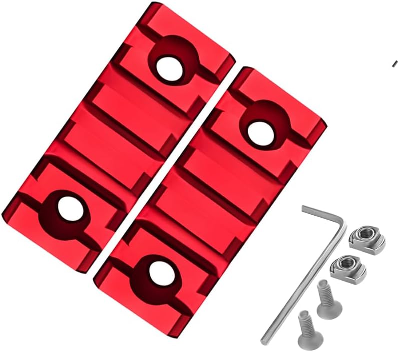 Gotical Store Combo of 5 Slots & 7 Slots M-Lock Rail Picatinny Rail Section Adapter Super Value Pack M-Lock with Set of Screws ML0K Picatinny Accessory Rail (Pack of 8 - Slots, Trigger & Attachment) - Image 5